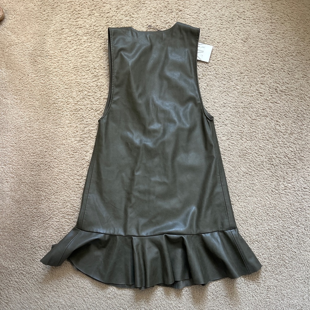 Zara faux leather vest dress